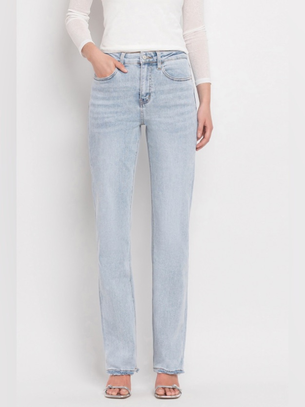 Lovervet High Rise 90s Vintage Straight Jeans - Picture 3 of 4